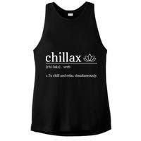 Chillax Definition Chill And Relax Simultaneously  Ladies PosiCharge Tri-Blend Wicking Tank