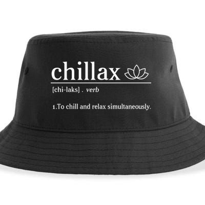 Chillax Definition Chill And Relax Simultaneously  Sustainable Bucket Hat