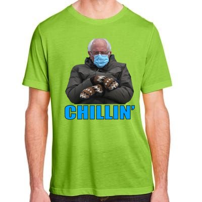 Chillin' Bernie Sanders Mittens Meme Sitting Adult ChromaSoft Performance T-Shirt