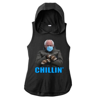 Chillin' Bernie Sanders Mittens Meme Sitting Ladies PosiCharge Tri-Blend Wicking Draft Hoodie Tank