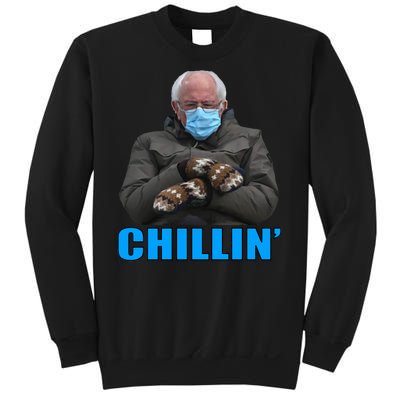 Chillin' Bernie Sanders Mittens Meme Sitting Sweatshirt