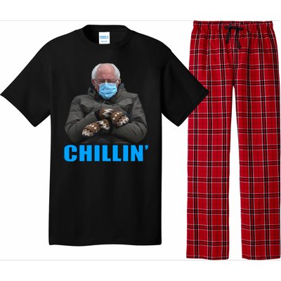 Chillin' Bernie Sanders Mittens Meme Sitting Pajama Set