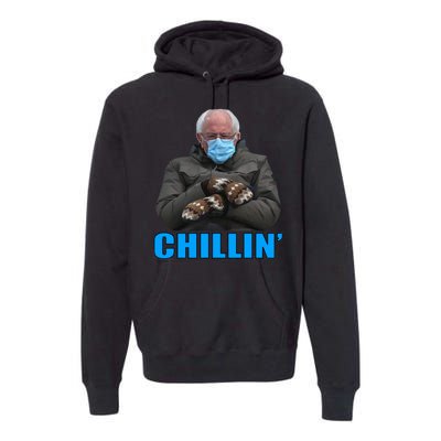 Chillin' Bernie Sanders Mittens Meme Sitting Premium Hoodie