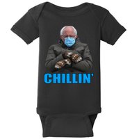 Chillin' Bernie Sanders Mittens Meme Sitting Baby Bodysuit