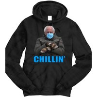 Chillin' Bernie Sanders Mittens Meme Sitting Tie Dye Hoodie