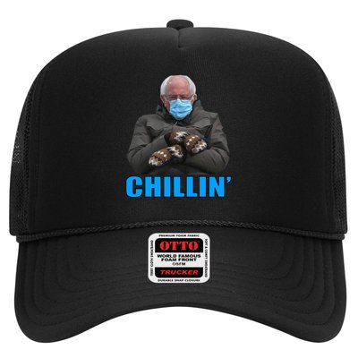Chillin' Bernie Sanders Mittens Meme Sitting Trucker Hat