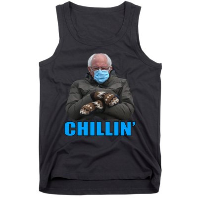 Chillin' Bernie Sanders Mittens Meme Sitting Tank Top