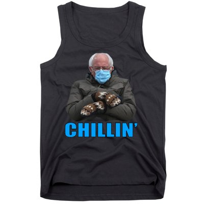 Chillin' Bernie Sanders Mittens Meme Sitting Tank Top