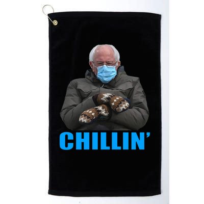 Chillin' Bernie Sanders Mittens Meme Sitting Golf Towel