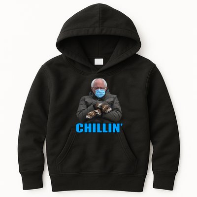 Chillin' Bernie Sanders Mittens Meme Sitting Kids Hoodie