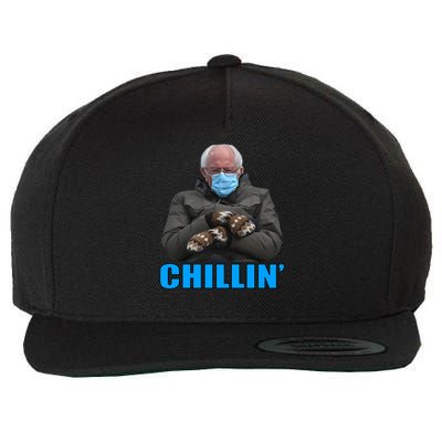 Chillin' Bernie Sanders Mittens Meme Sitting Wool Snapback Cap