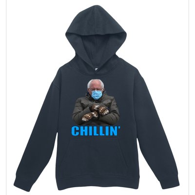 Chillin' Bernie Sanders Mittens Meme Sitting Urban Pullover Hoodie