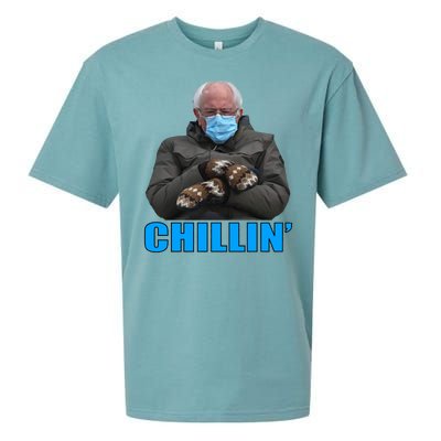 Chillin' Bernie Sanders Mittens Meme Sitting Sueded Cloud Jersey T-Shirt