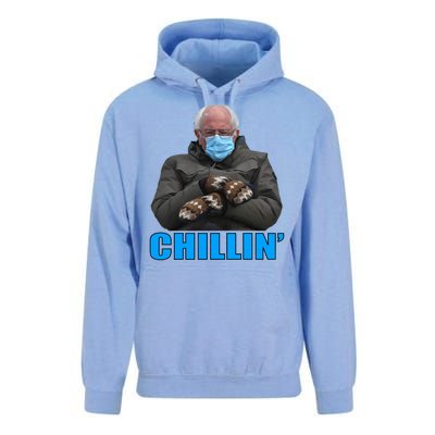 Chillin' Bernie Sanders Mittens Meme Sitting Unisex Surf Hoodie