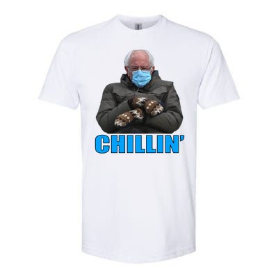 Chillin' Bernie Sanders Mittens Meme Sitting Softstyle CVC T-Shirt