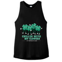 Chillin With My Clovers Ladies PosiCharge Tri-Blend Wicking Tank