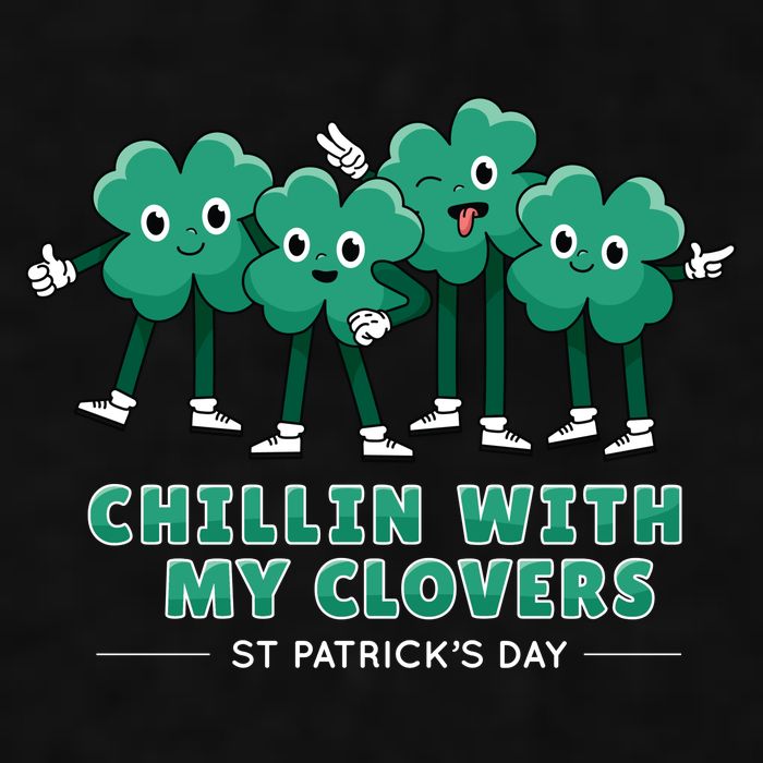 Chillin With My Clovers Ladies PosiCharge Tri-Blend Wicking Tank