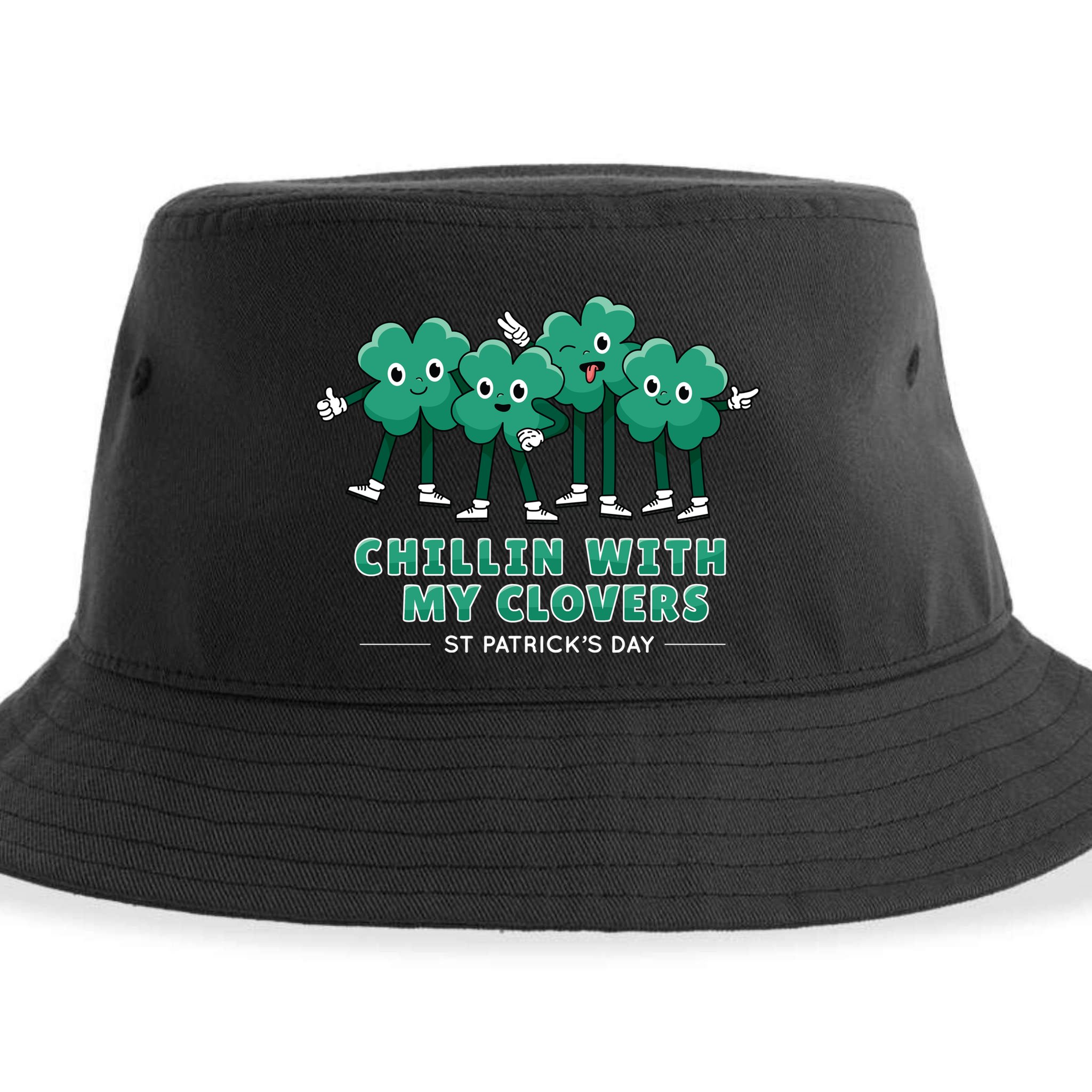 Chillin With My Clovers Sustainable Bucket Hat