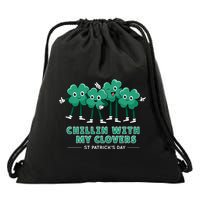 Chillin With My Clovers Drawstring Bag