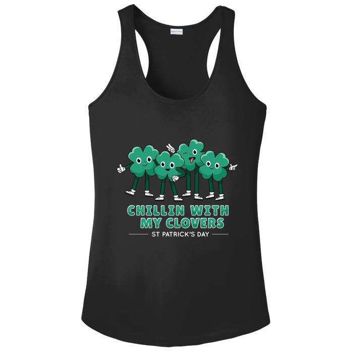 Chillin With My Clovers Ladies PosiCharge Competitor Racerback Tank
