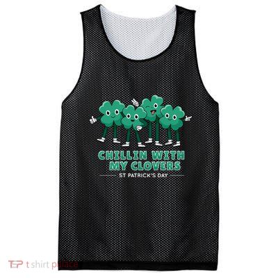 Chillin With My Clovers Mesh Reversible Basketball Jersey Tank