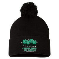 Chillin With My Clovers Pom Pom 12in Knit Beanie