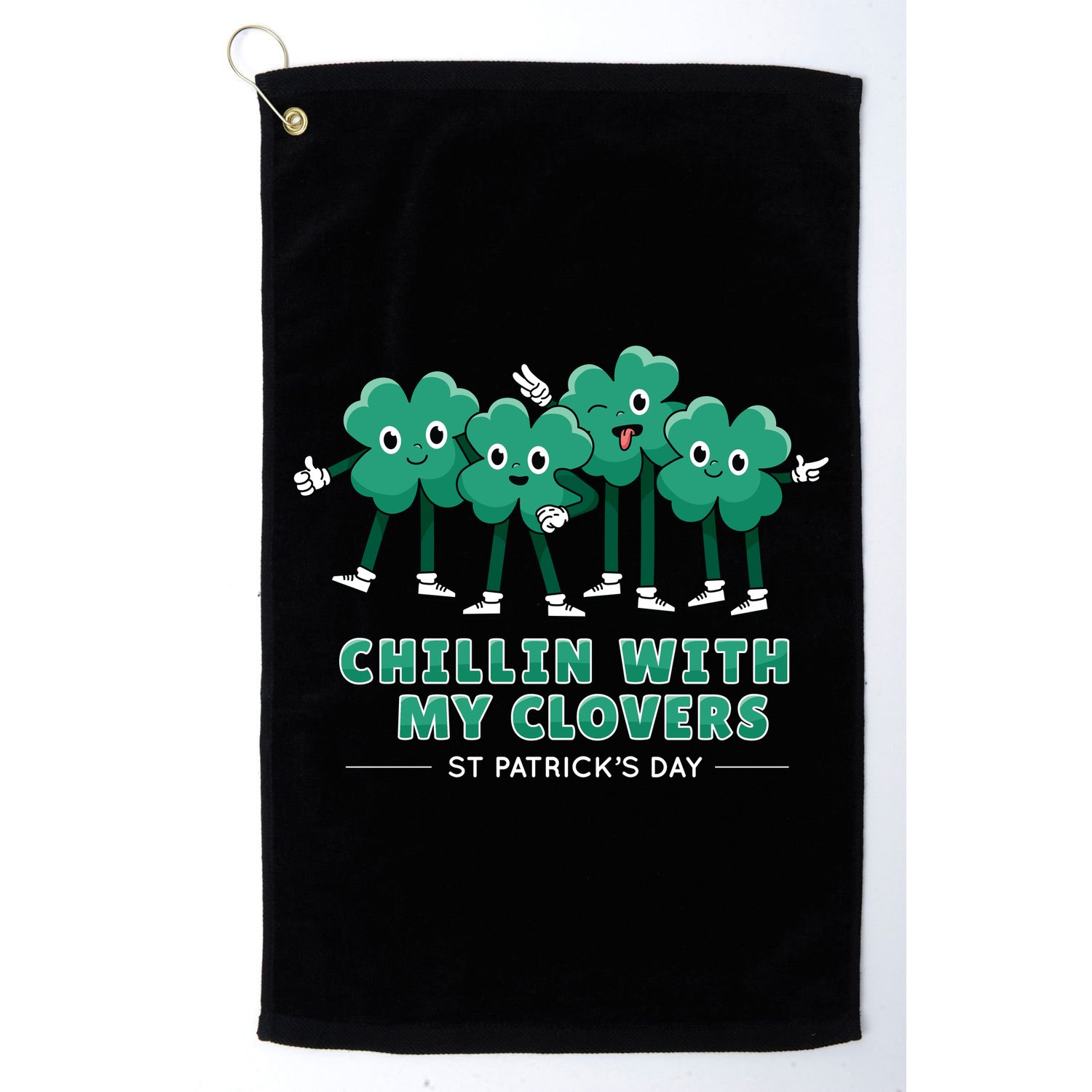 Chillin With My Clovers Golf Towel