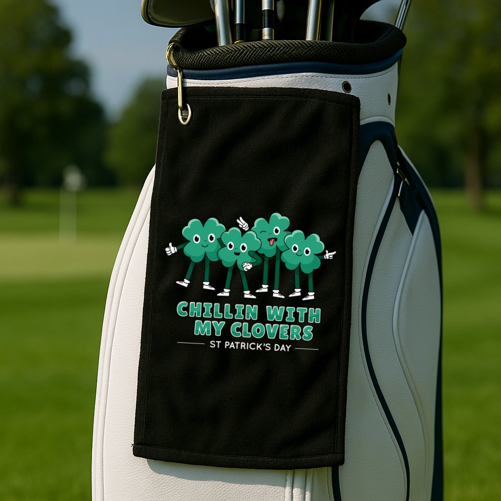 Chillin With My Clovers Golf Towel