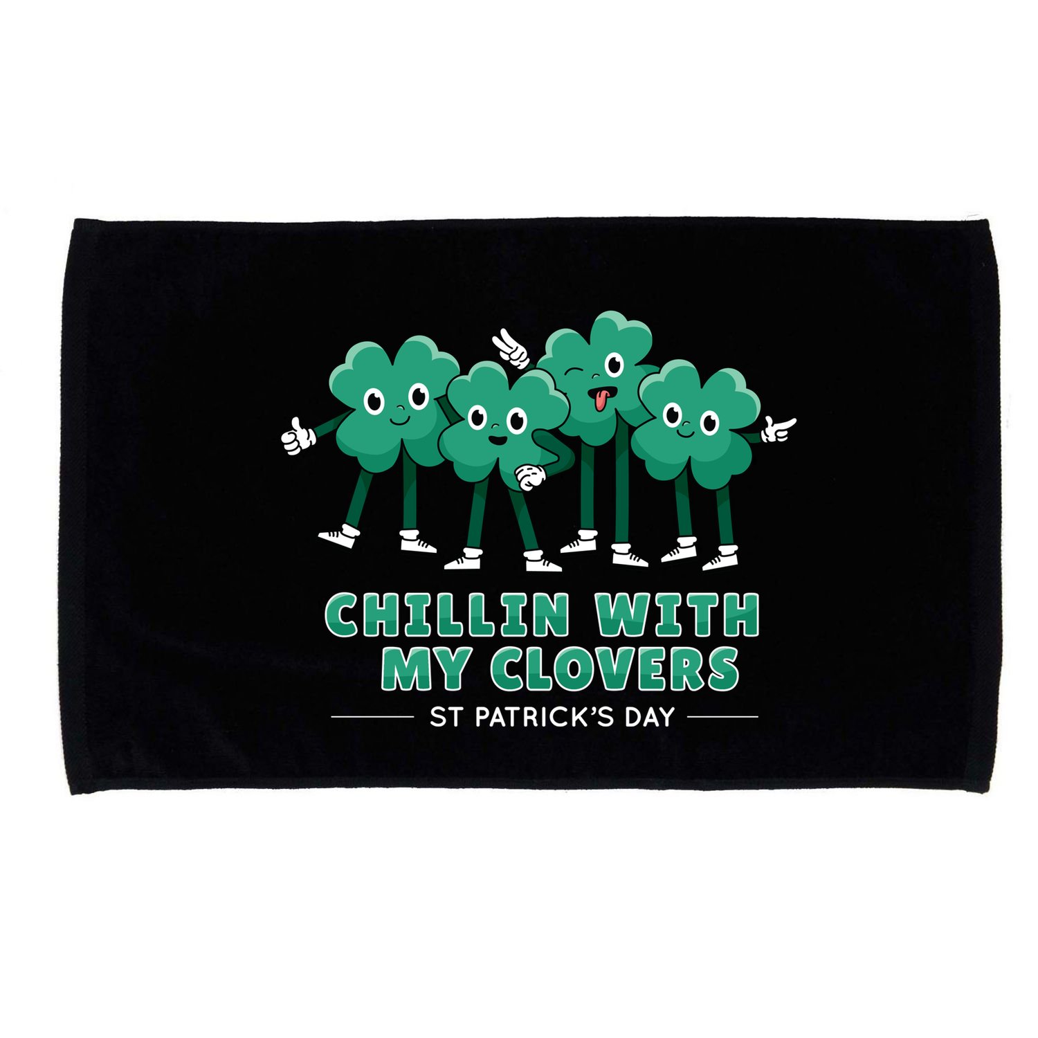 Chillin With My Clovers Microfiber Hand Towel