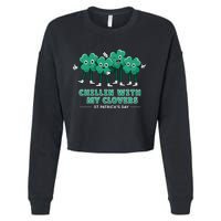 Chillin With My Clovers Cropped Pullover Crew