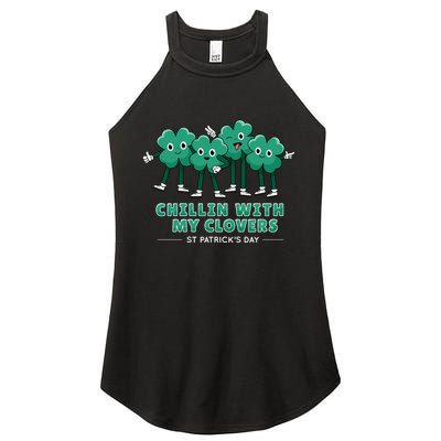 Chillin With My Clovers Women's Perfect Tri Rocker Tank