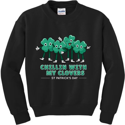 Chillin With My Clovers Kids Sweatshirt