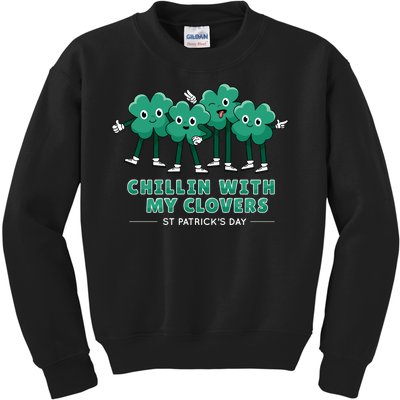 Chillin With My Clovers Kids Sweatshirt