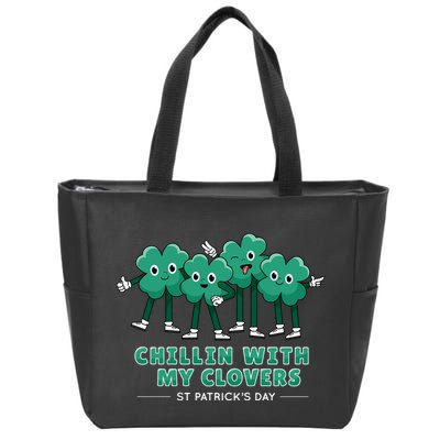 Chillin With My Clovers Zip Tote Bag