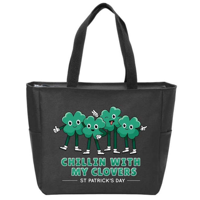 Chillin With My Clovers Zip Tote Bag