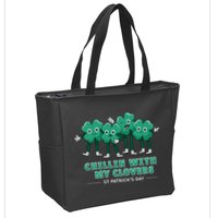 Chillin With My Clovers Zip Tote Bag