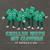 Chillin With My Clovers Cotton Canvas Backpack