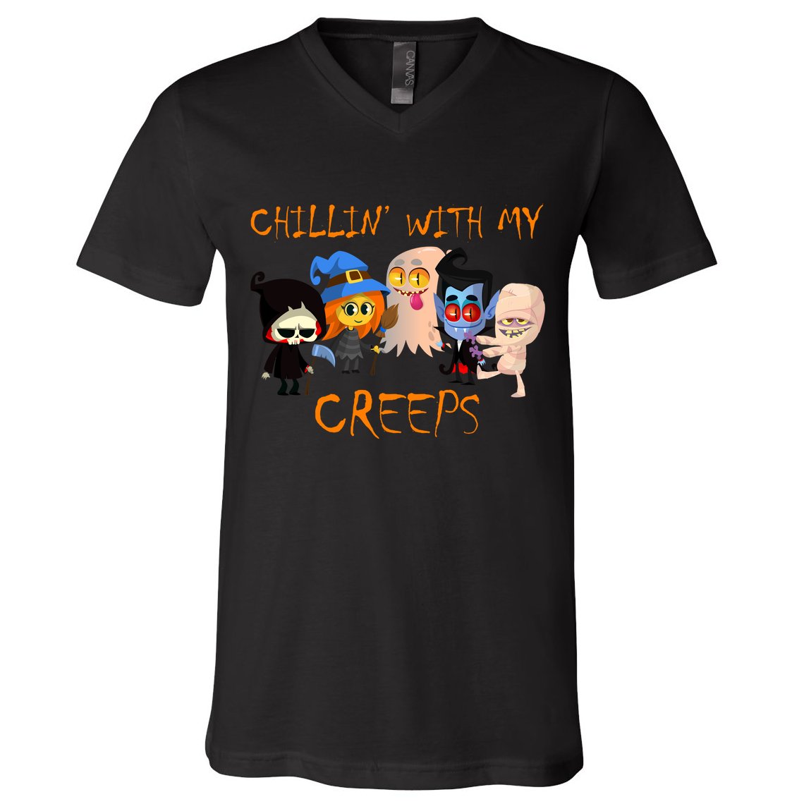 Chillin With My Creeps V-Neck T-Shirt