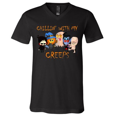 Chillin With My Creeps V-Neck T-Shirt