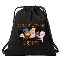 Chillin With My Creeps Drawstring Bag