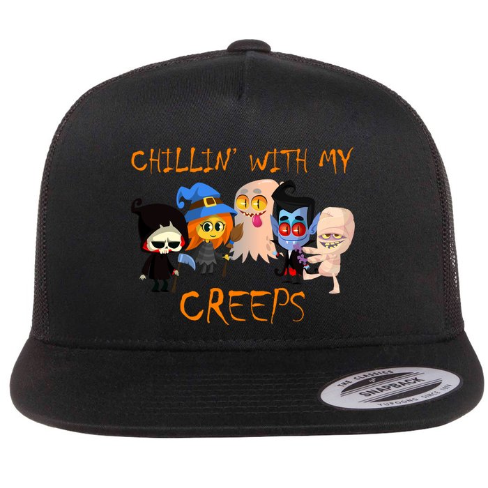 Chillin With My Creeps Flatbill Hat