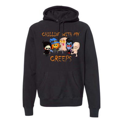 Chillin With My Creeps Premium Hoodie