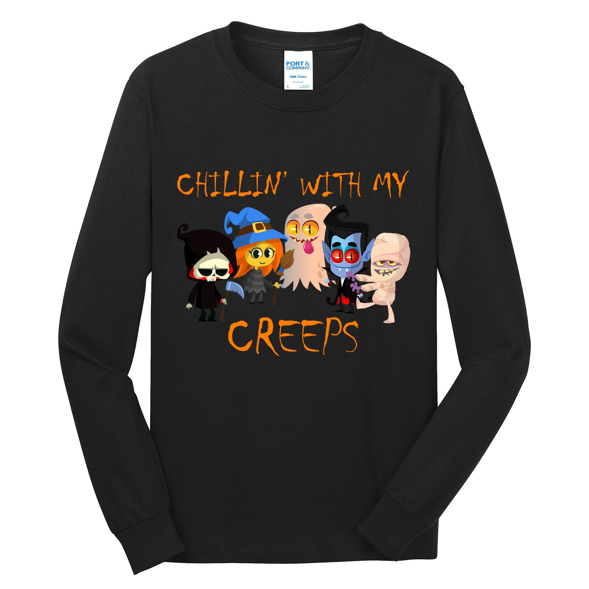 Chillin With My Creeps Tall Long Sleeve T-Shirt