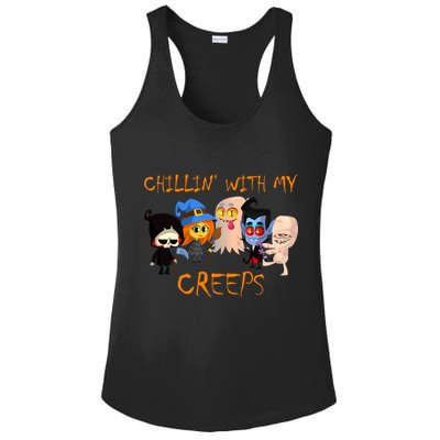 Chillin With My Creeps Ladies PosiCharge Competitor Racerback Tank