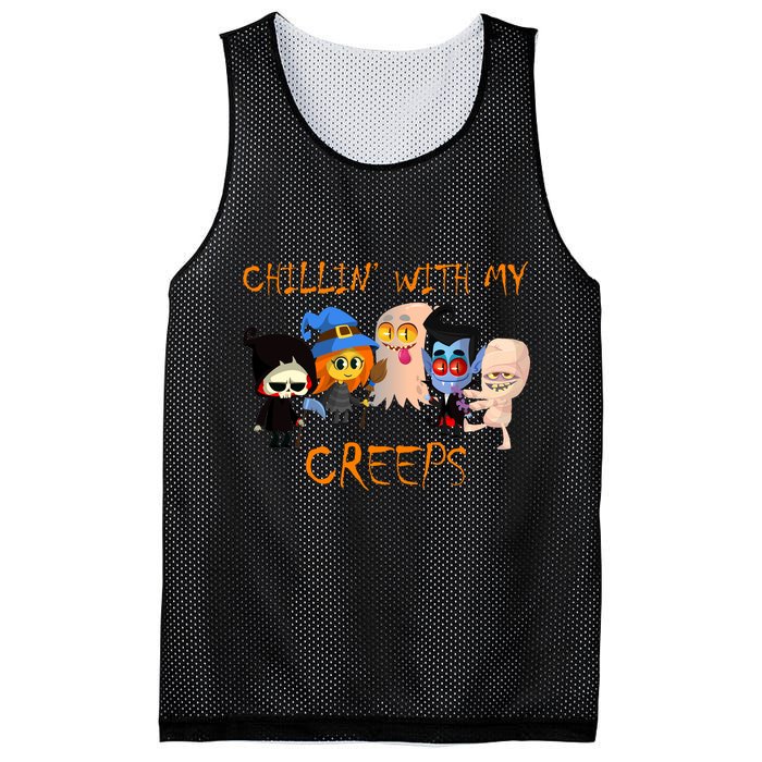 Chillin With My Creeps Mesh Reversible Basketball Jersey Tank
