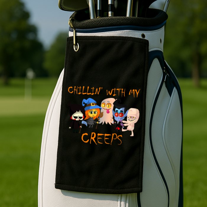 Chillin With My Creeps Golf Towel