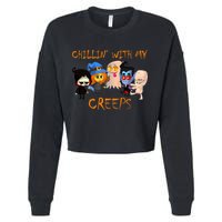 Chillin With My Creeps Cropped Pullover Crew