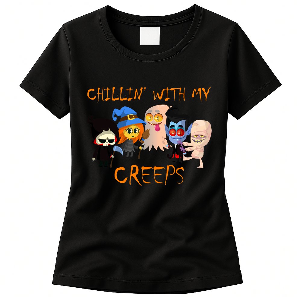 Chillin With My Creeps Womens T-Shirt