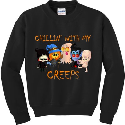 Chillin With My Creeps Kids Sweatshirt