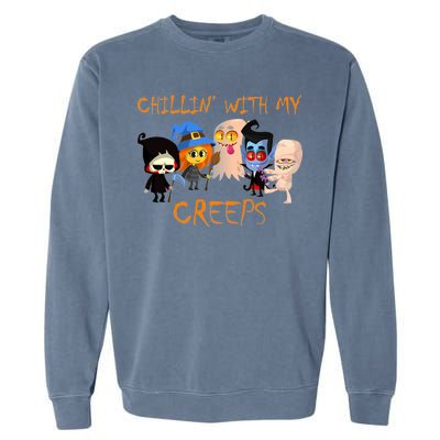 Chillin With My Creeps Garment-Dyed Sweatshirt